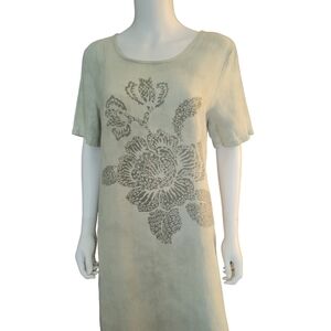 Vintage Carole Little Dress Size 12 Light Green